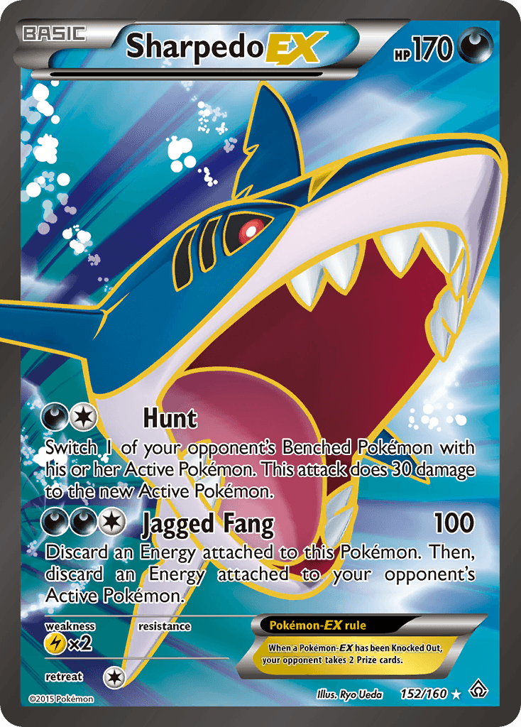 Sharpedo-EX z edície Primal Clash, karta č.152