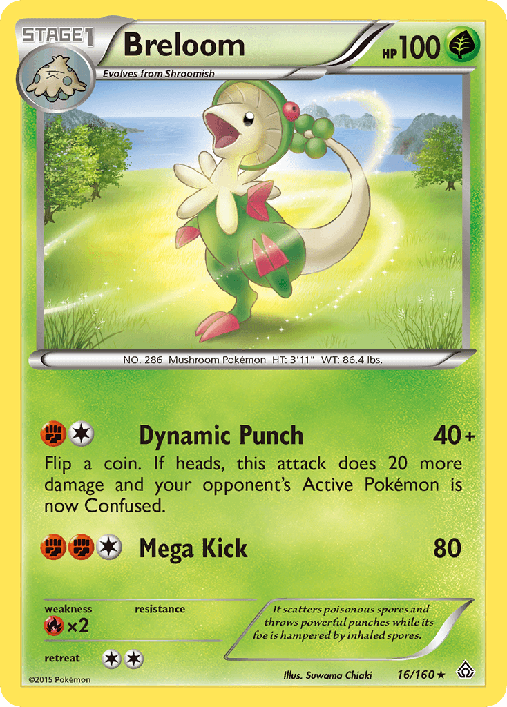 Breloom z edície Primal Clash, karta č.16