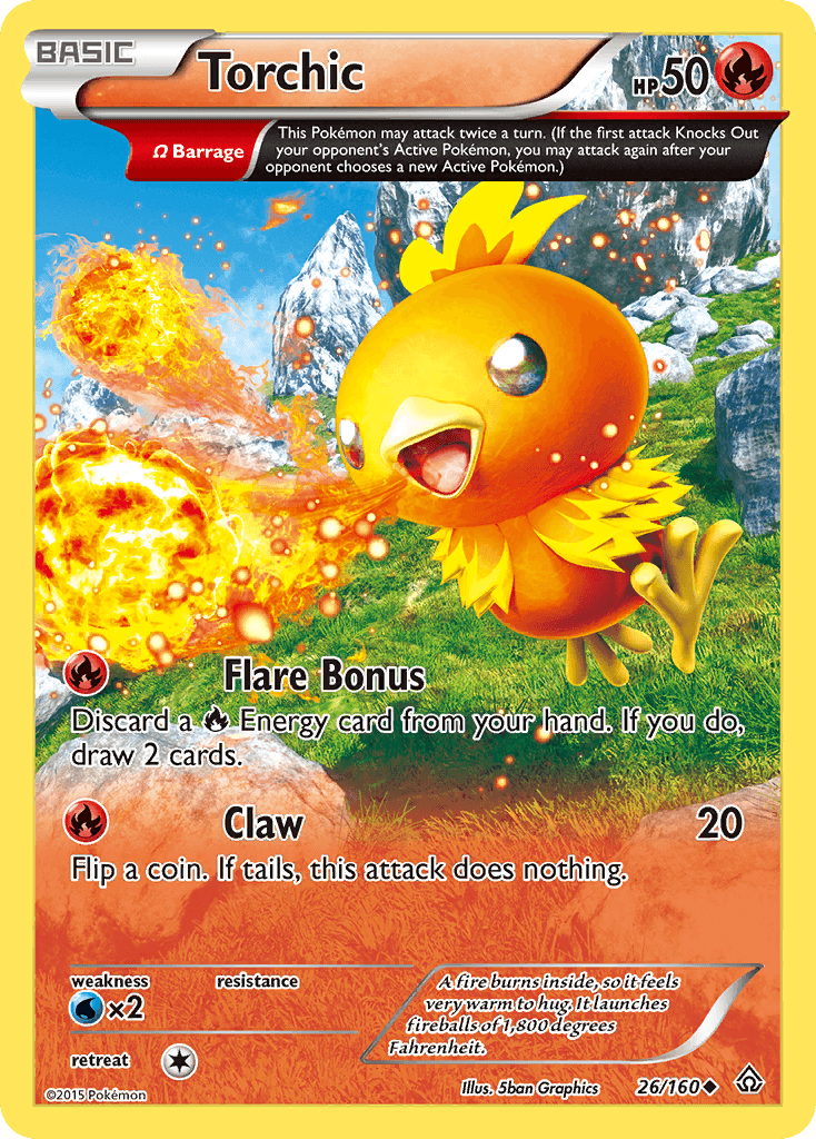 Torchic z edície Primal Clash, karta č.26