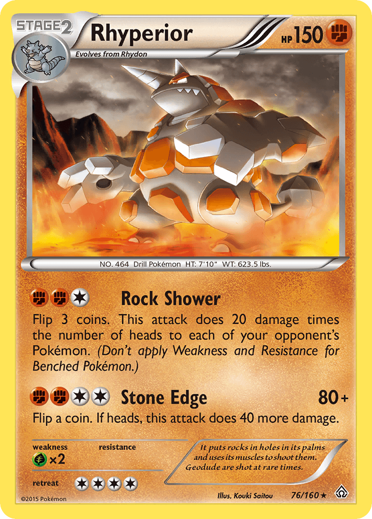 Rhyperior z edície Primal Clash, karta č.76