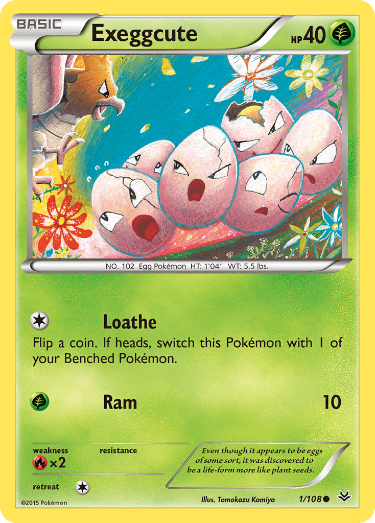 Exeggcute z edície Roaring Skies, karta č.1