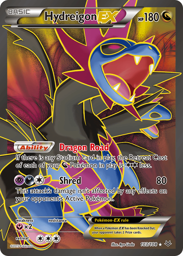 Hydreigon-EX z edície Roaring Skies, karta č.103