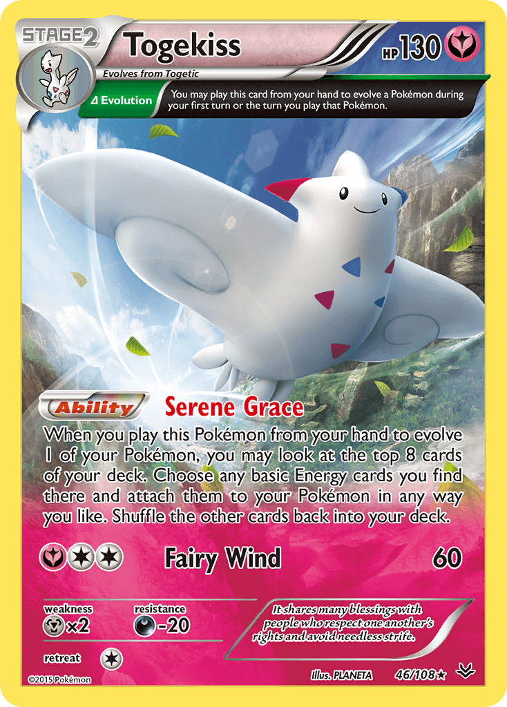Togekiss z edície Roaring Skies, karta č.46