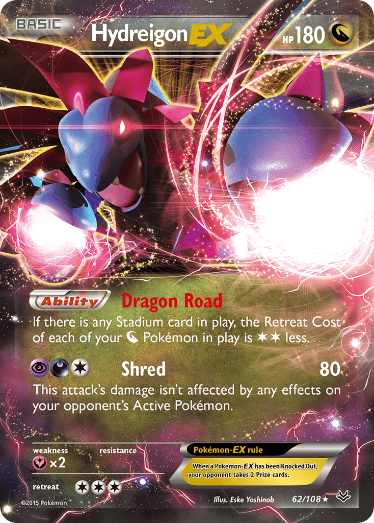 Hydreigon-EX z edície Roaring Skies, karta č.62