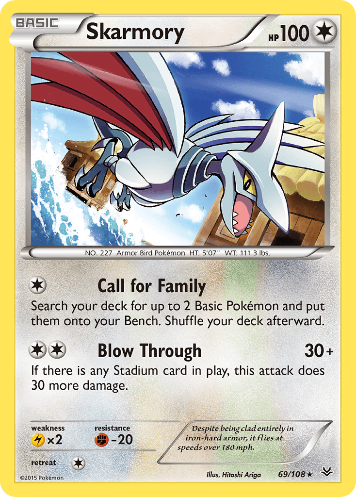 Skarmory z edície Roaring Skies, karta č.69