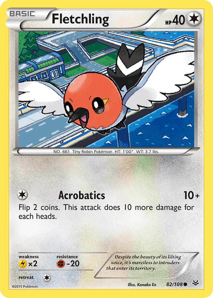 Fletchling z edície Roaring Skies, karta č.82