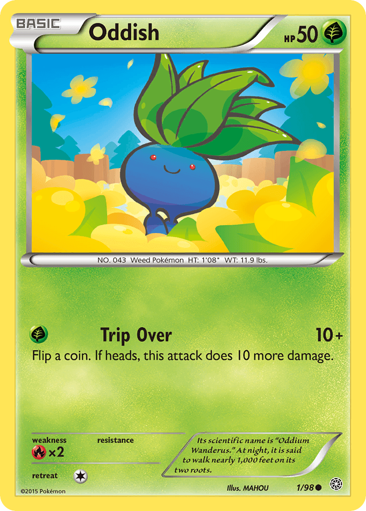 Oddish z edície Ancient Origins, karta č.1