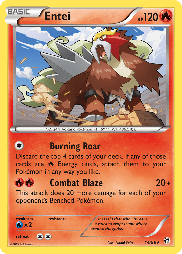 Entei z edície Ancient Origins, karta č.14