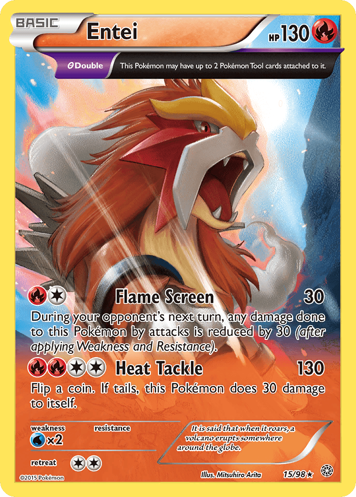 Entei z edície Ancient Origins, karta č.15