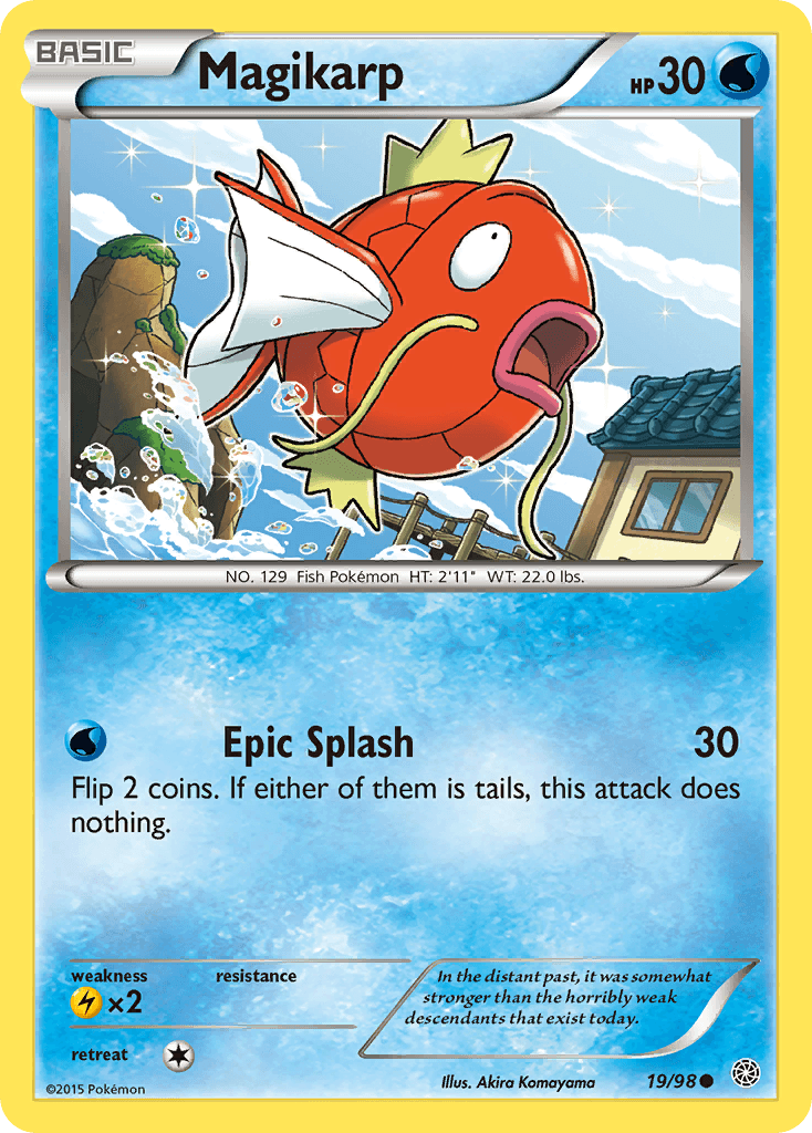 Magikarp z edície Ancient Origins, karta č.19