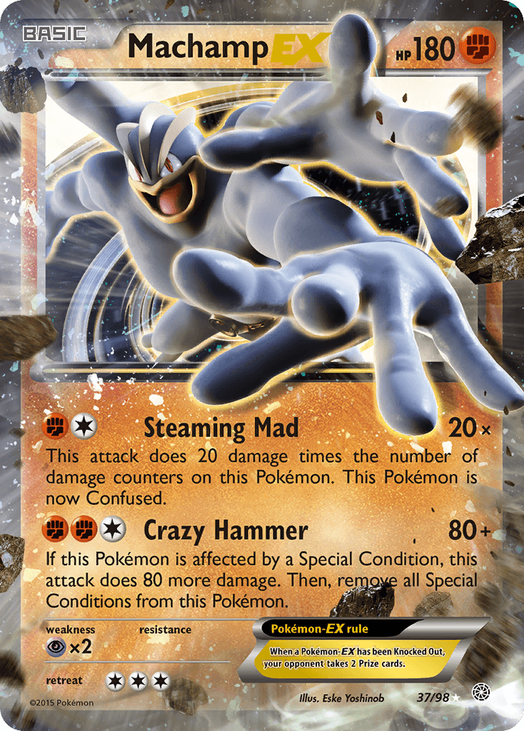 Machamp-EX z edície Ancient Origins, karta č.37