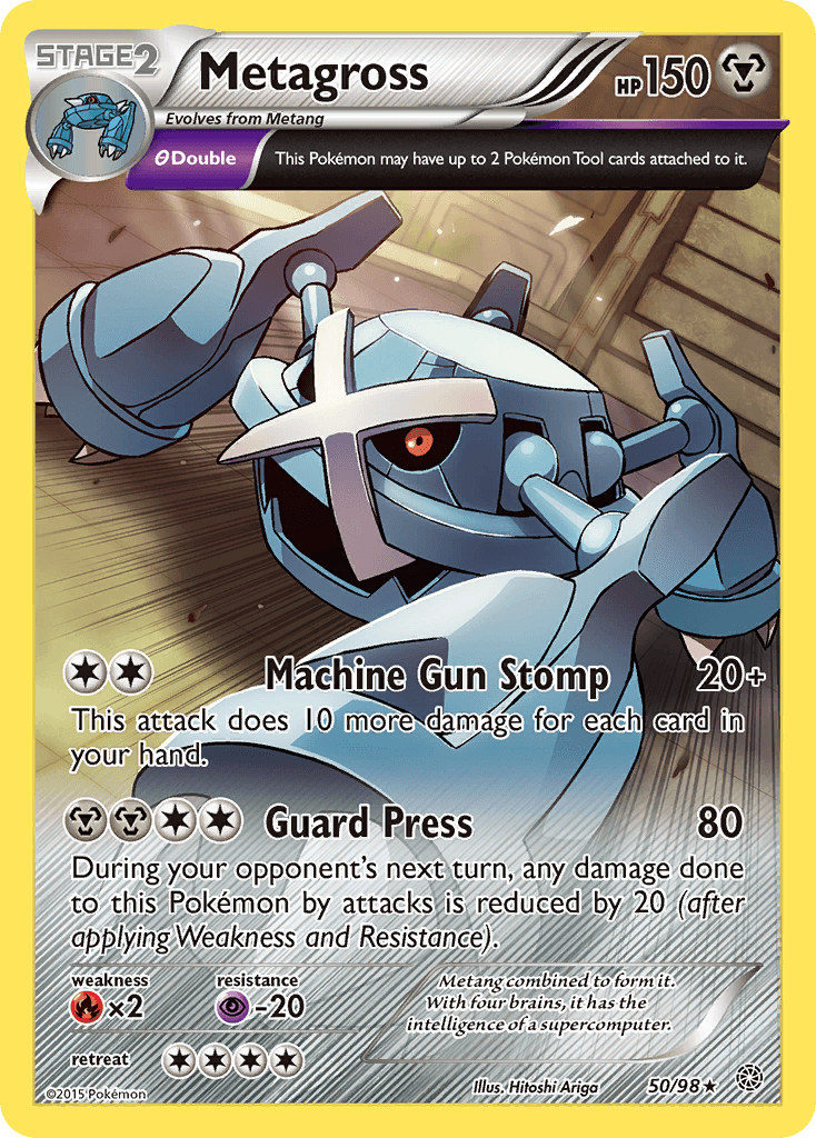 Metagross z edície Ancient Origins, karta č.50