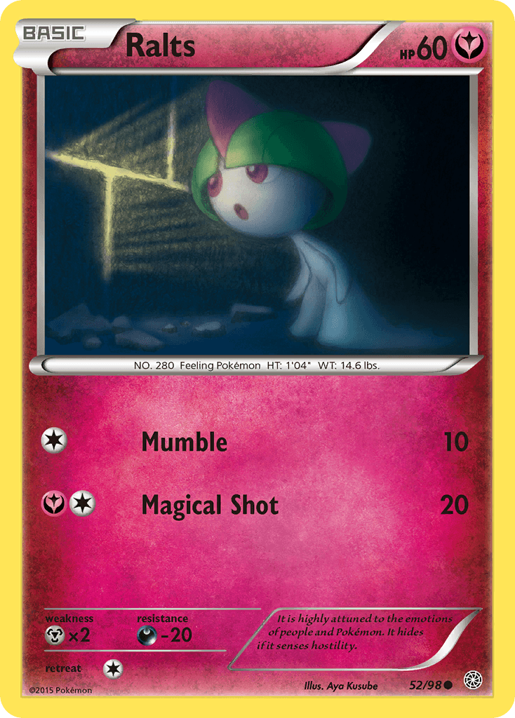 Ralts z edície Ancient Origins, karta č.52