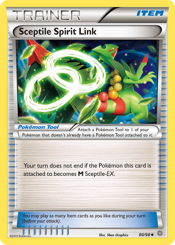 Sceptile Spirit Link z edície Ancient Origins, karta č.80