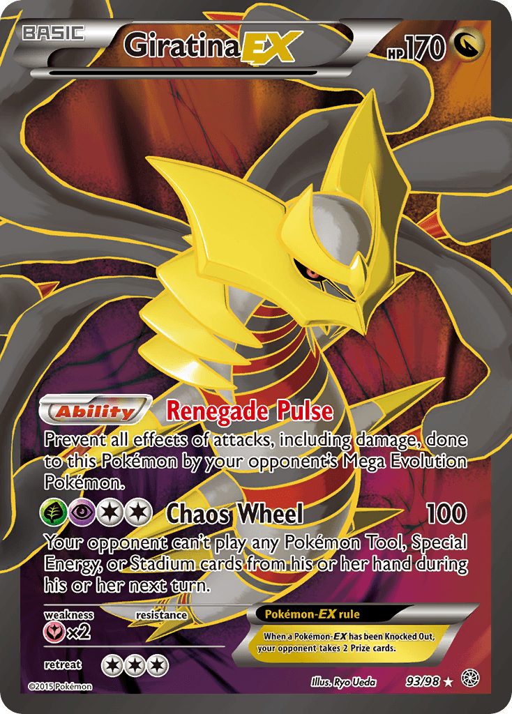 Giratina-EX z edície Ancient Origins, karta č.93