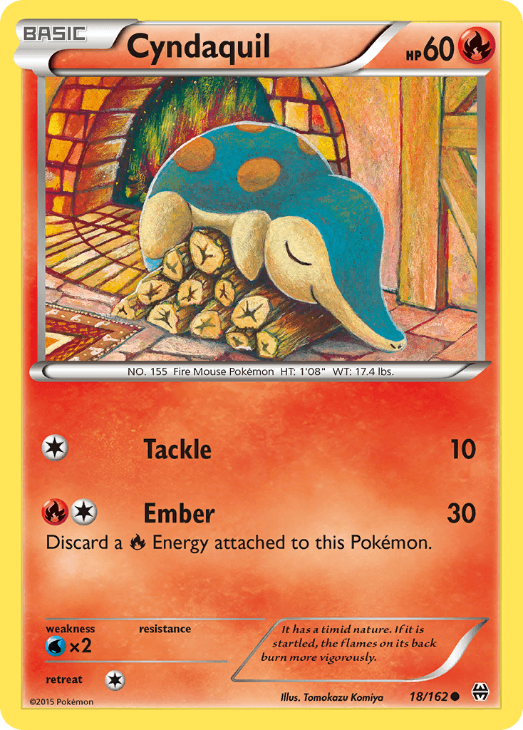 Cyndaquil z edície BREAKthrough, karta č.18