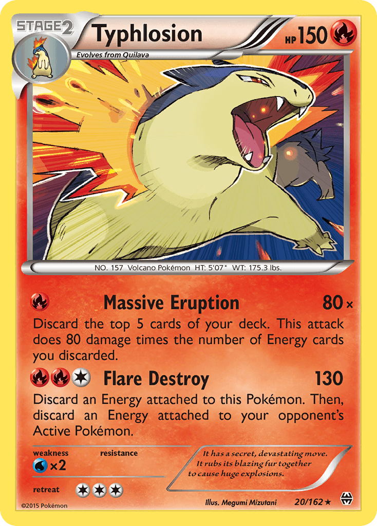 Typhlosion z edície BREAKthrough, karta č.20