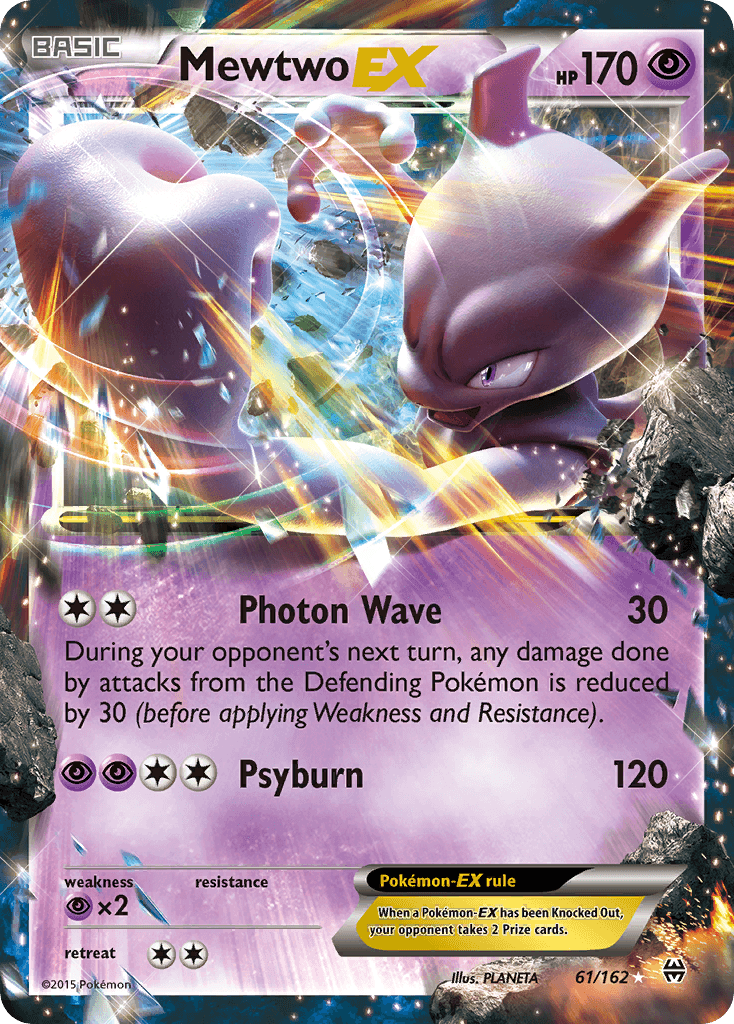 Mewtwo-EX z edície BREAKthrough, karta č.61