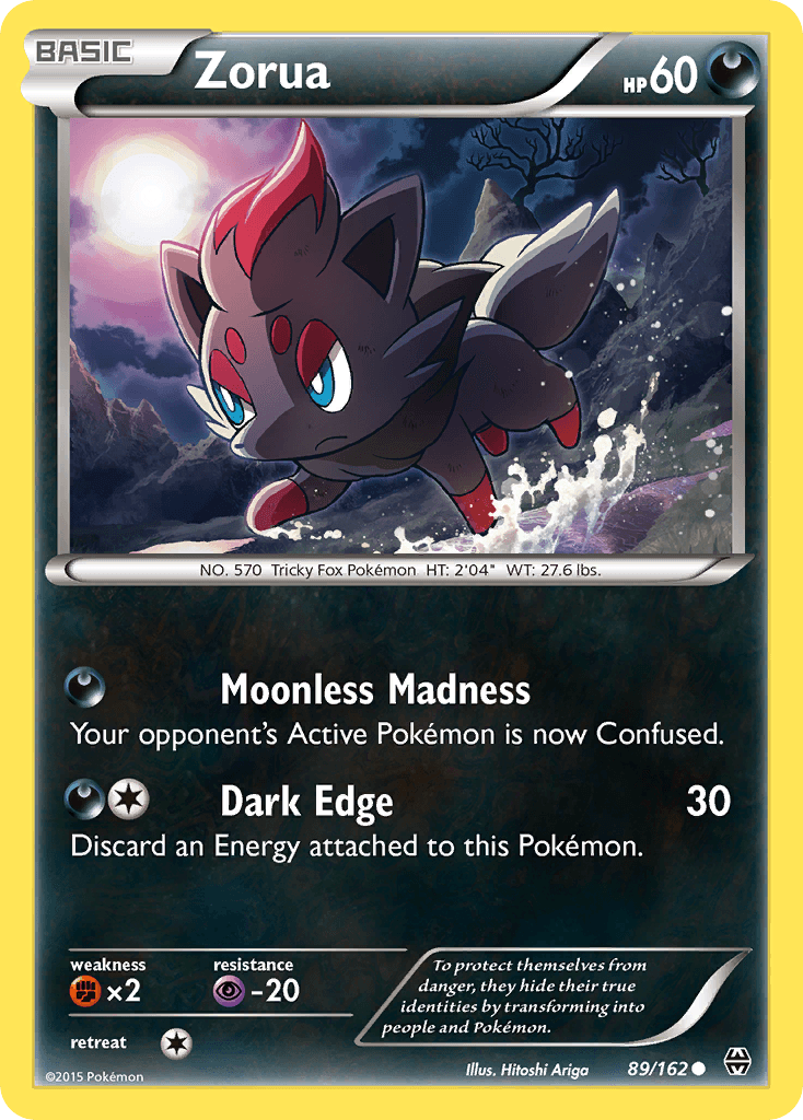 Zorua z edície BREAKthrough, karta č.89