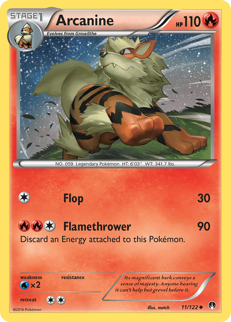 Arcanine z edície BREAKpoint, karta č.11