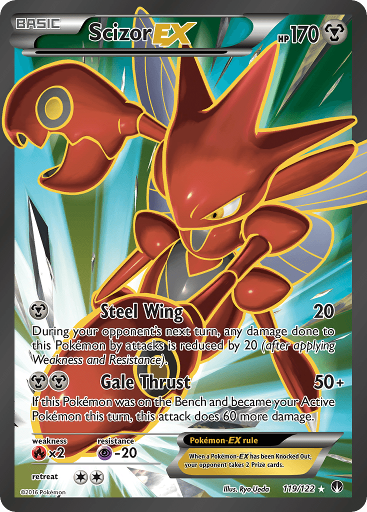 Scizor-EX z edície BREAKpoint, karta č.119