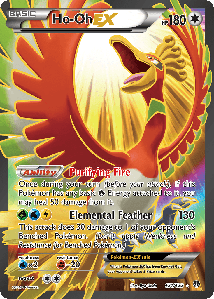Ho-Oh-EX z edície BREAKpoint, karta č.121