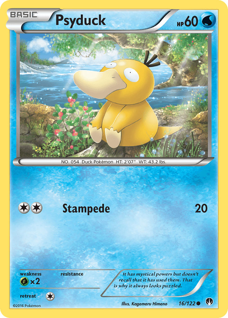 Psyduck z edície BREAKpoint, karta č.16