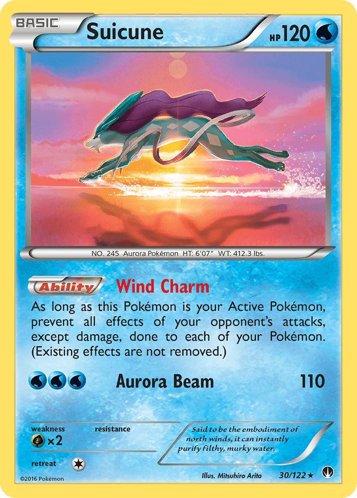 Suicune z edície BREAKpoint, karta č.30