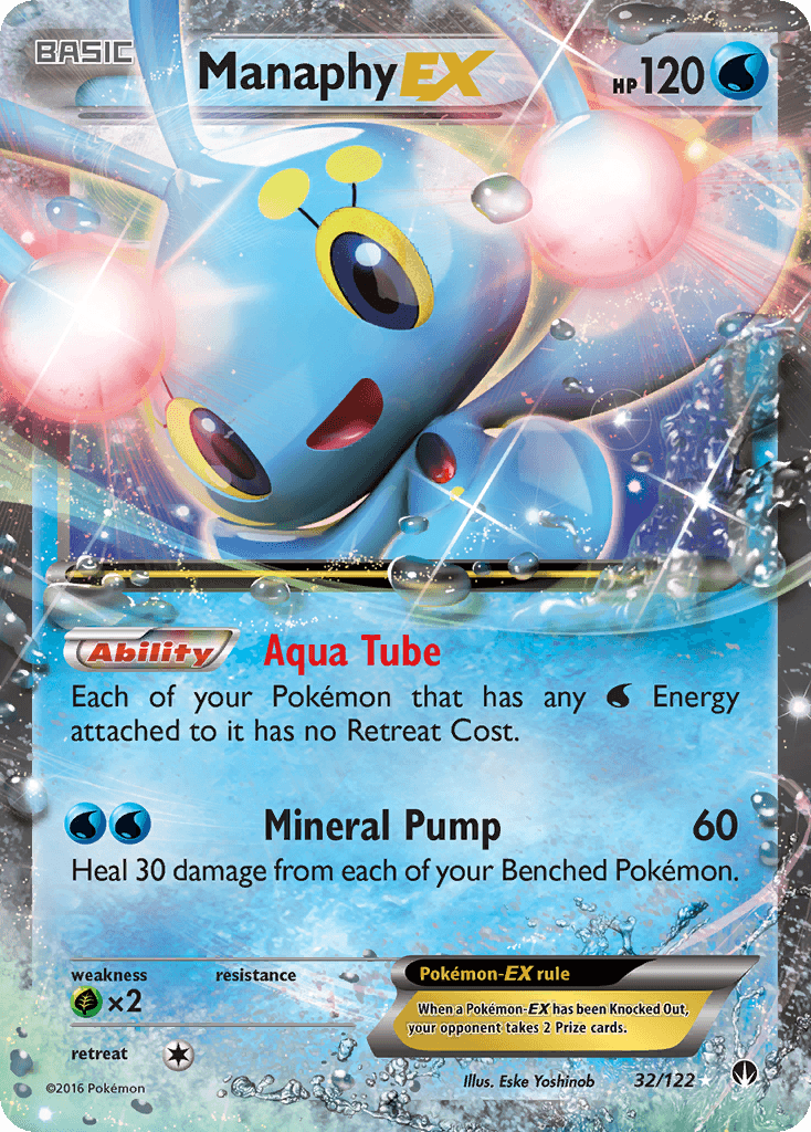 Manaphy-EX z edície BREAKpoint, karta č.32