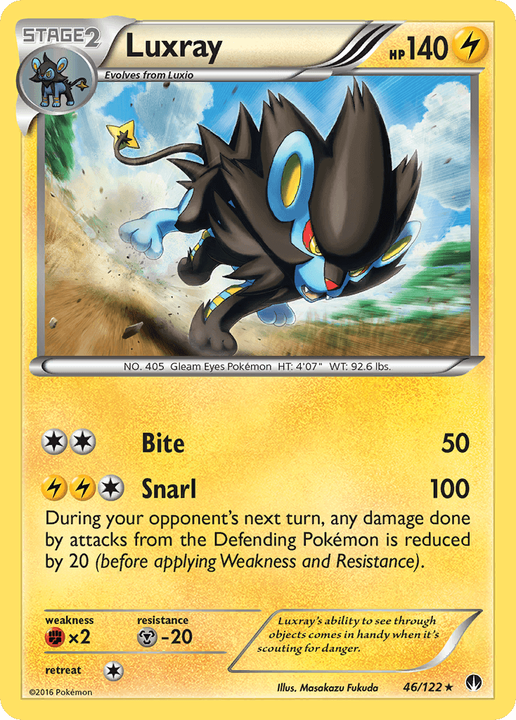 Luxray z edície BREAKpoint, karta č.46