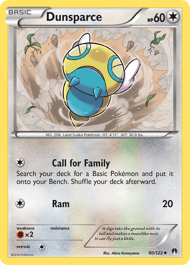 Dunsparce z edície BREAKpoint, karta č.90
