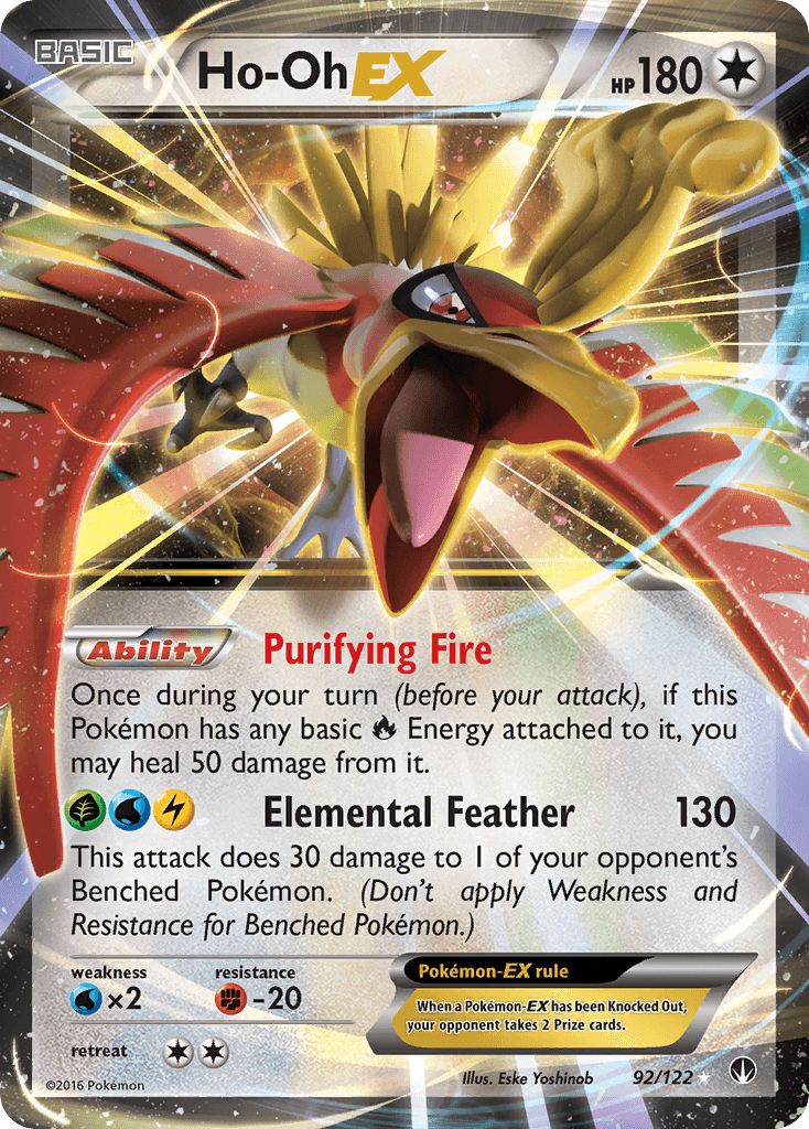 Ho-Oh-EX z edície BREAKpoint, karta č.92