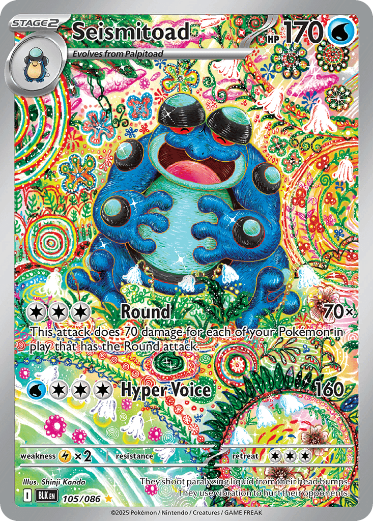 Seismitoad z edície Black Bolt, karta č.105